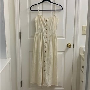 H&M Midi Cream Linen Dress